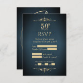 Carte de réponse pour les 50 ans de mariage (Devant / Derrière)