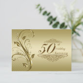 Carte de réponse pour les 50 ans de mariage (Debout devant)