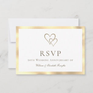 Carte de réponse pour les 50 ans de mariage d'or