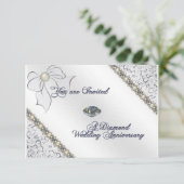 Carte de réponse pour les 60 ans de mariage (Debout devant)