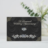 Carte de réponse pour les 60 ans de mariage (Debout devant)