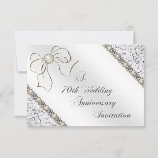 Carte de réponse pour les 70 ans de mariage (Devant)