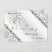 Carte de réponse pour les 70 ans de mariage (Devant / Derrière)