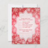 Carte de réponse pour les flocons de neige rouges  (Dos)