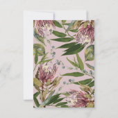 Carte de réponse pour les vœux de mariage Protea (Dos)