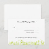 Carte de réponse pour l'herbe d'été (Devant / Derrière)