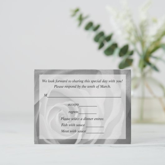 Carte de réponse pour Mariage (Debout devant)