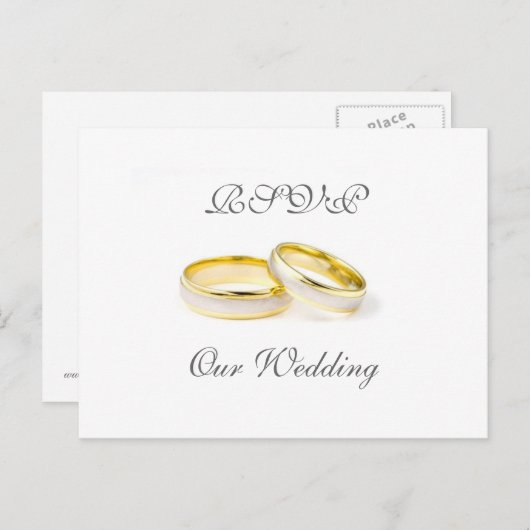 Carte de réponse pour mariage (Devant / Derrière)