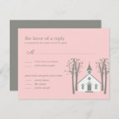 Carte de réponse pour mariage à la chapelle fantai (Devant / Derrière)