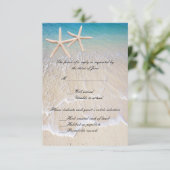Carte de réponse pour mariage à Starfish Beach (Debout devant)