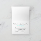 Carte de réponse pour mariage de paon (Intérieur)