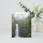 Carte de réponse pour mariage en cascade (Debout devant)