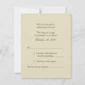 Carte de réponse pour mariage en cascade (Dos)