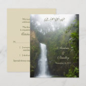 Carte de réponse pour mariage en cascade (Devant / Derrière)