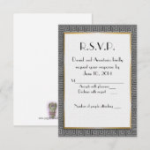 Carte de réponse pour mariage grec (Devant / Derrière)