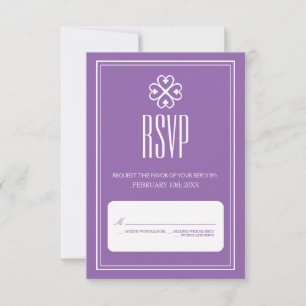 Carte de réponse pour mariage Nyame Dua Lavender