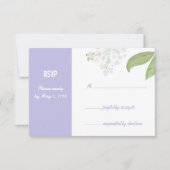 Carte de réponse pour mariage Papillons & Fleur de (Devant)