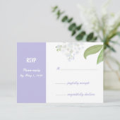 Carte de réponse pour mariage Papillons & Fleur de (Debout devant)