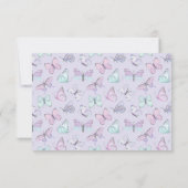 Carte de réponse pour mariage Papillons & Fleur de (Dos)