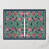 Carte de réponse pour mariage royal avec épée flor (Verso)