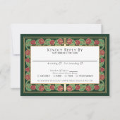Carte de réponse pour mariage royal avec épée flor (Devant)