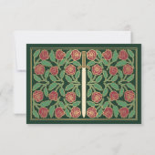 Carte de réponse pour mariage royal avec épée flor (Dos)