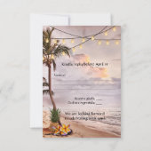 Carte de réponse pour mariage tropical ou destinat (Dos)