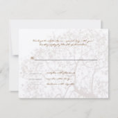 Carte de réponse pour monogramme de mariage Brown  (Devant)