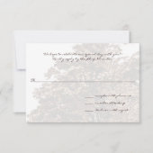 Carte de réponse pour monogramme de mariage Brown  (Devant)