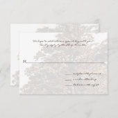 Carte de réponse pour monogramme de mariage Brown  (Devant / Derrière)