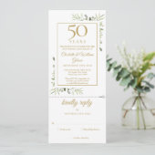 Carte de réponse pour photo de mariage de 50e anni (Debout devant)