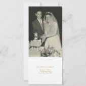 Carte de réponse pour photo de mariage de 50e anni (Dos)
