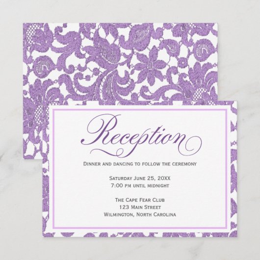 Carte de réponse pour réception de mariage en dent (Devant / Derrière)