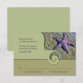 Carte de réponse pour RSVP de mariage à destinatio (Devant / Derrière)