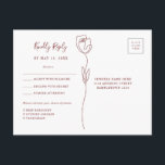 Carte de réponse pour RSVP Rose Fantaisie<br><div class="desc">Conçue pour aller avec notre collection Rose Fantaisie, cette carte de réponse personnalisable comporte un dessin au trait blanc d'une rose avec des lettrages classiques. Pour une personnalisation plus avancée de ce design, par exemple en changeant la mise en page, la police ou la taille du texte, veuillez cliquer sur...</div>