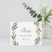 Carte de réponse pour toutes occasions avec feuill (Debout devant)