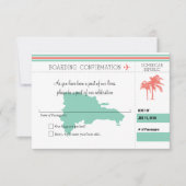 Carte de réponse pour un billet d'avion pour la Ré (Devant)