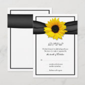 Carte de réponse pour un mariage au ruban tourneso (Devant / Derrière)