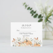 Carte de réponse pour un mariage automnal rustique (Debout devant)