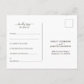 Carte de réponse pour un mariage céleste (Dos)