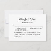 Carte de réponse pour un mariage décontracté migno (Devant)