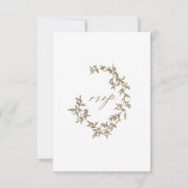 Carte de réponse pour un mariage Prière de répondr (Dos)