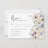 Carte de réponse pour un repas botanique floral mo (Devant)