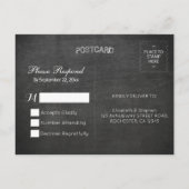 Carte de réponse pour une douche de mariage floral (Dos)