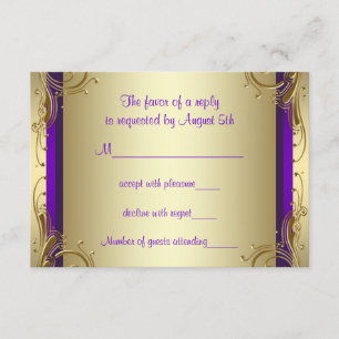 Carte de réponse pour une fête d'anniversaire de m