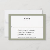 carte de réponse pour une garden-party de mariage  (Dos)