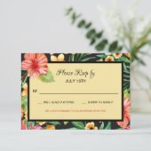 Carte de réponse pour une Nuit Tropicale (Debout devant)