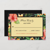 Carte de réponse pour une Nuit Tropicale (Devant / Derrière)