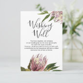 Carte de réponse pour voeux de mariage Protea (Debout devant)