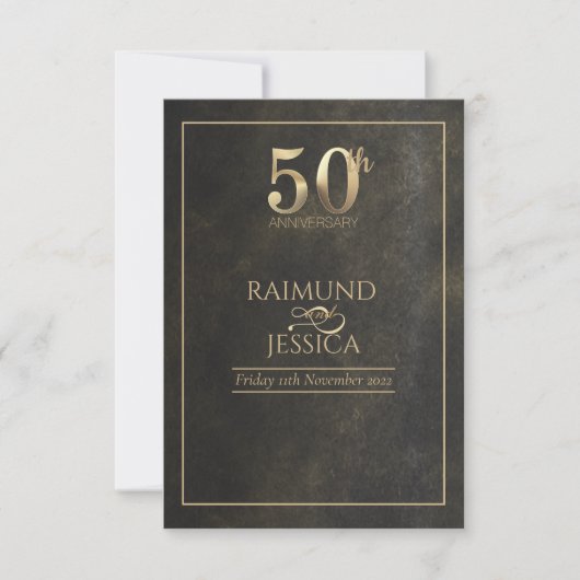 Carte de réponse Poussière d'Or 50e Anniversaire (Devant)